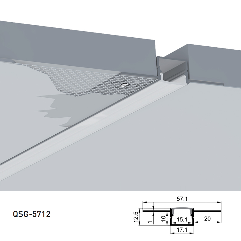 Plaster In LED Drywall Channel Aluminum Profile For 15mm Double Row LED Rope Lights Plaster In LED Drywall Channel Aluminum Profile For 15mm Double Row LED Rope Lights